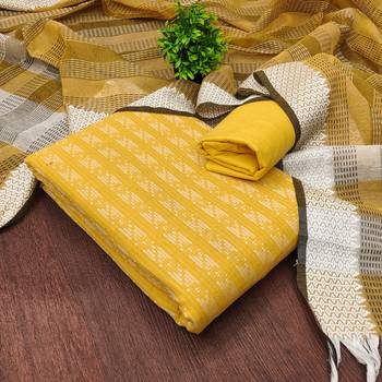  yellow weaving cotton jacquard dress material 4