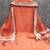 Women's orange unstitched weaving cotton jacquard dress material (gngr50121org)