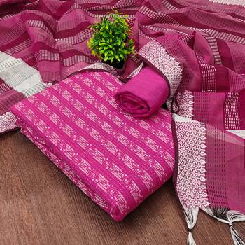  pink weaving cotton jacquard dress material 4