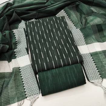  green weaving cotton jacquard dress material 1
