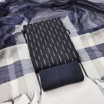  blue weaving cotton jacquard dress material 1