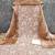 Women's brown unstitched print cotton dress material (gngr50120bwn)