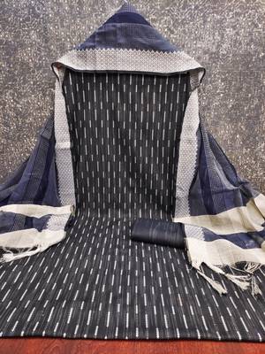  blue weaving cotton jacquard dress material 2