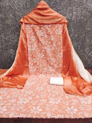 peach print cotton dress material 2