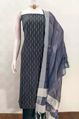  blue weaving cotton jacquard dress material
