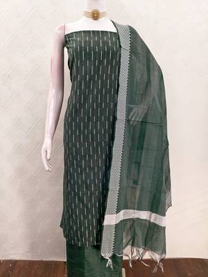  green weaving cotton jacquard dress material 3
