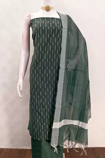  green weaving cotton jacquard dress material