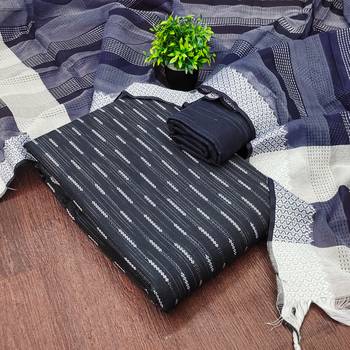  blue weaving cotton jacquard dress material 4