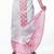 White hand block print dupion silk dhoti for men (free size)