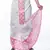 White hand block print dupion silk dhoti for men (free size)