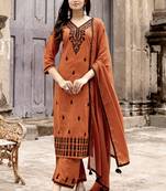 Women Salli Pure Cotton Regular Hand & Threadwork Kurta With Trousers & With Dupatta