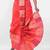 Red hand block print dupion silk dhoti for men (free size)