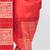 Red hand block print dupion silk dhoti for men (free size)
