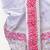 White hand block print dupion silk dhoti for men (free size)