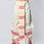 Cream hand block print dupion silk dhoti for men (free size)