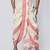 Cream hand block print dupion silk dhoti for men (free size)