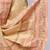Beige hand block print dupion silk dhoti for men (free size)