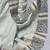 Grey hand block print dupion silk dhoti for men (free size)