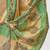 Beige hand block print dupion silk dhoti for men (free size)