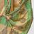Beige hand block print dupion silk dhoti for men (free size)