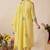 Women Thread Work Mal Chanderi Straight Kurta With Trousers & Dupatta