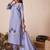 Women Thread Work Mal Chanderi Straight Kurta With Trousers & Dupatta