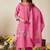 Women Thread Work Mal Chanderi Straight Kurta With Trousers & Dupatta