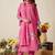 Women Thread Work Mal Chanderi Straight Kurta With Trousers & Dupatta