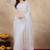 White Bollywood Net Embroidery Sequins work Saree with Unstitch Blouse Piece