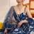 Peacock Blue Heavy Embroidery Net Semi Stitch A Line Lehenga With Blouse