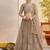 Grey Heavy Embroidery Net Semi Stitch A Line Lehenga With Blouse