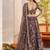 Light Onion Heavy Embroidery Net Semi Stitch A Line Lehenga With Blouse