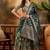 Women'S Green Colour Banarasi Jacquard Weaving Flaired Lehenga Choli
