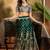 Women'S Green Colour Banarasi Jacquard Weaving Flaired Lehenga Choli