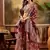 Women'S Maroon Colour Banarasi Jacquard Weaving Flaired Lehenga Choli