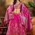 Women'S Pink Colour Banarasi Jacquard Weaving Flaired Lehenga Choli