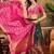 Women'S Bottle Green Colour Banarasi Jacquard Weaving Flaired Lehenga Choli