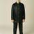 Green embroidered open jacket indo western set for boys