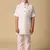 White woven pathani set for boys