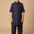 Blue linen pathani set for boys