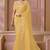 Yellow color heavy orgenza fabric bollywood inspired saree with designer blouse fabric