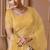 Yellow color heavy orgenza fabric bollywood inspired saree with designer blouse fabric