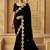 Black color heavy orgenza fabric bollywood inspired saree with designer blouse fabric