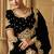 Black color heavy orgenza fabric bollywood inspired saree with designer blouse fabric