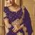 Purple color heavy orgenza fabric bollywood inspired saree with designer blouse fabric