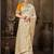 cream silk woven work traditional saree
