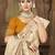 cream silk woven work traditional saree