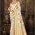 cream silk woven work traditional saree