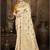 cream silk woven work traditional saree