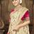 cream silk woven work traditional saree